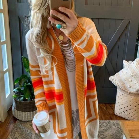 Shop_Fig Sweaters - New Aztec Tribal Print Western Long Cardigan Sweater Beth Dutton Yellowstone